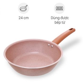 Chảo Chống Dính đáy từ 3 Lớp ILAG Ultimate Đáy Từ Elmich EL5734MN Size 24cm