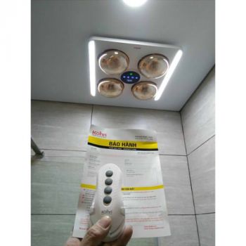 Đèn sưởi nhà tắm Konh Braun BU06GR  - 4 bóng âm trần + điều khiển