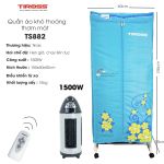 Tủ sấy quần áo Tiross TS-882 (1500W) có điều khiển - Hàng chính hãng